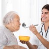 Baluue Stainless Steel Angled Spoon for Elderly Patients, Self-Feeding Utensil