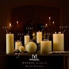 MOZEAL 4" x 10" Extra-Large Ivory Pillar Candles (Set of