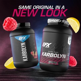 EFX Sports Karbolyn Fuel | Fast-Absorbing Carbohydrate Powder | Carb Load, Sustained Energy, Quick Recovery | Stimulant Free | 35 Servings (Raspberry Lemonade)