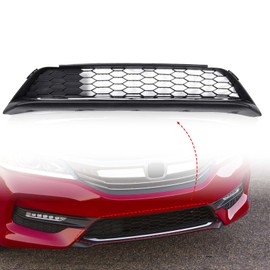YLT AUTO Front Bumper Cover Lower Grille Replacement Shroud Front Honeycomb Air Intake for 2016-2017 Honda Accord Sedan