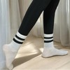 White Full Sole Anti-Slip Yoga and Pilates Socks Women's Black 3ea
