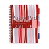 Pukka Projektbuch (Format A4, gebunden) pink/blau