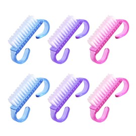 Nail Brush, 6 Pcs Plastic Clean Brush, Hand Scrubbing Cleaning Brush, with Plastic Handle, for Cleaning Nails