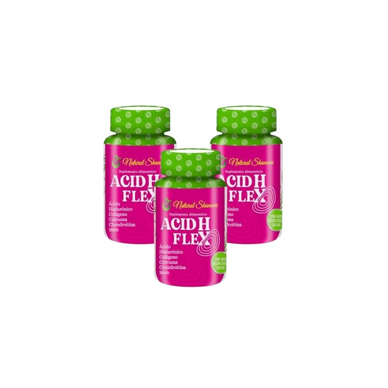 Kit de 3 piezas Suplemento Acido Hialuronico ÁcidH Flex