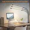 ShineTech 3-Head LED Desk Lamp with Clamp, Eye-Caring Clip on