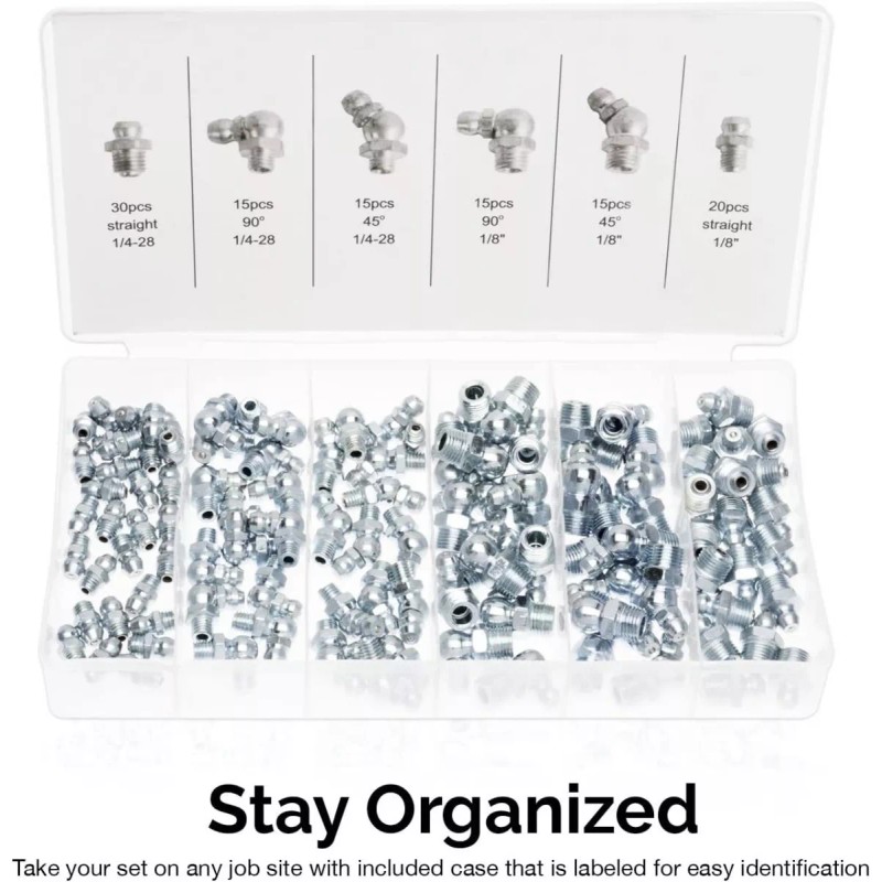 Neiko Set De 110 Piezas De Graseras Neiko Rectos Y