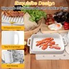 Upgraded White Ceramic Bacon Baking Tray, Microwave-Safe Bacon Cooking Tray,