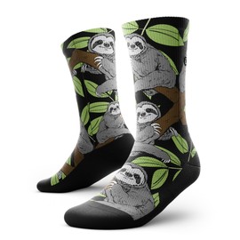 Outway Slothing Crew Socks for Men & Women, Moisture-Wicking Athletic Crew Socks for Women with Arch Support, Machine Washable & Durable Y-Stitch Heel Mens Crew Socks, Size S/M