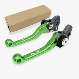 CNC Brake & Clutch Lever Replacement For KX250F/450F KX450SR 2019-2024,KX450 2019-2023,KX450X 2021-2023(Green_Glossy_KX)