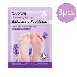 SADOER Foot Peel Mask - 10 Pack of Regular Skin Exfoliating Foot Masks for Dry, Cracked Feet, Callus, Dead Skin Remover - Feet Peeling Mask for Soft Baby Feet, Original Scent - Specification: 3pcs