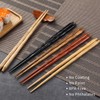 HuaLan Japanese Natural Wood Chopsticks Set, Reusable Classic Style Chopsticks