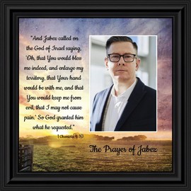 Prayer of Jabez, Christian Wall Decor, Scripture Wall Art, Religious Home Decor, Christian Housewarming Gifts, Faith Frame, Bible Verses Wall Decor, Framed Bible Verses 6407B