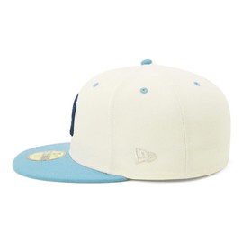 Newera 59FIFTY NER35C0322 SIDE PATCH 2-Tone ONSPOTZ Cap, NY Chrome/Sky Blue, 59.5 cm