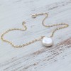 White Pearl Gold Filled Chain Anklet