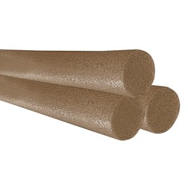 Chochkees Brown Pool Noodles 52" x 2.5" Inch Swimming Solid Core Foam Tube, Floating Thick Noodles for Floating, Pool Accessories (3-Pack)