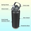 Konokyo Insulated Water Bottle with Straw Lid,40 oz Stainless Steel