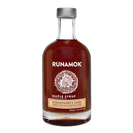 Runamok Maple Syrup Sugarmaker's Dark - Grade A Vermont Maple Syrup, Dark Color, Robust Taste | Pure Wood Fired Maple Syrup & 100% Natural | Classic Breakfast & Pancake Syrup | 12.68 Fl Oz (375mL)