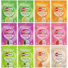 SaltStick Tabletas Masticables Electrolyte Fastchews | 120 Tabletas - Paquete Variado | Tabletas De Sal Para Corredores, Nutrición Deportiva, Tabletas