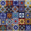 100 Pzas Azulejo Talavera 10x10cm Diferentes Colores Confeti