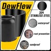 DewFlew 4Pcs 4.25" Push Through Wheel Center Caps Stainless Trailer