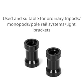 Ruimou 2Pcs Aluminum Alloy Tripod Light Bracket Adapter 1/4 Female Head to 3/8 Female Head Suitable for Ordinary Tripod Monopod Pole Rail System Light Bracket