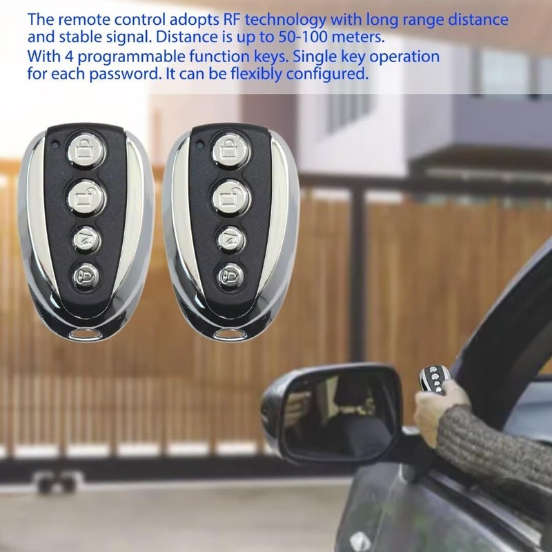 2025 Upgraded 2PCS Universal Remote Control Backup Key Sliding Gate