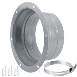 Wall Flange for Air Conditioning and Ventilation System Diameter 100 mm Metal Welding Flange Wall Flange with Hose Clamps Screws Pipe Connector Wall Connection Hose Adapter for Exhaust Hose