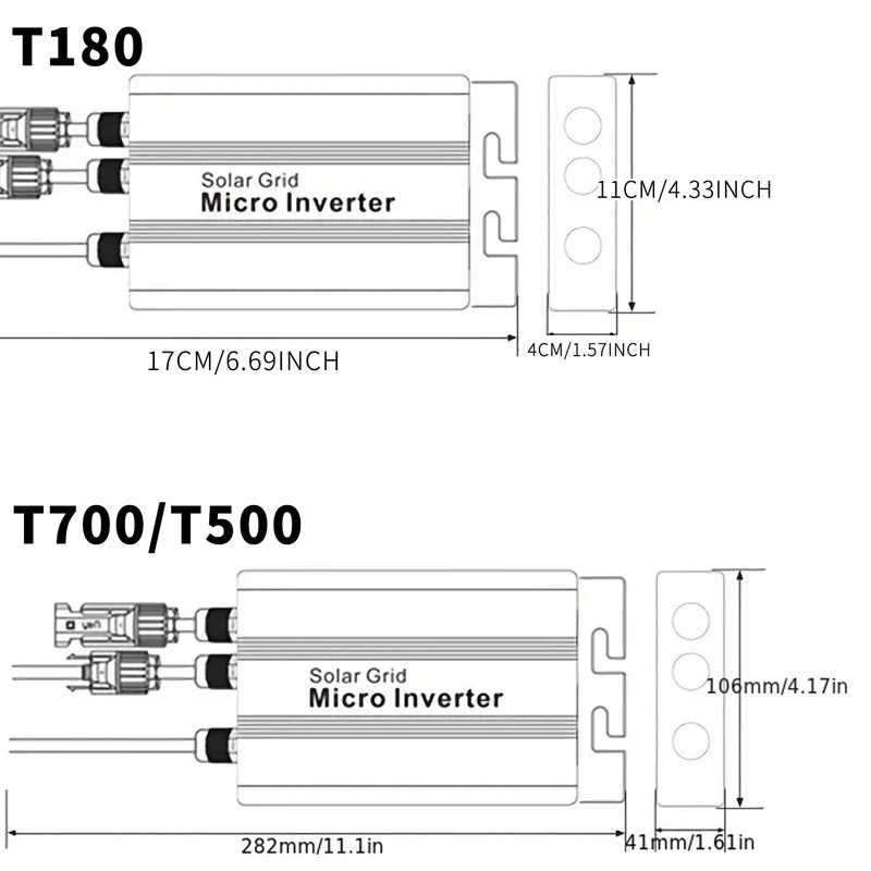 POWLSOJX Solar Grid Tie Micro Inverter MPPT Smart Micro PV