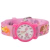 Children Watch Cartoon Pattern Waterproof PVC Strap Quartz Children WatchPink