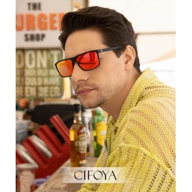 CIFOYA Polarized Sunglasses-for-Men Mens Sunglasses: Classic Sun Glasses with UV400 Protection for Golf Driving Fishing