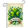 BlissYard Happy St Patricks Garden Flag 12x18 inch Double Sided