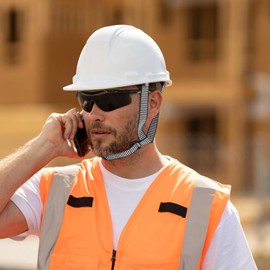 SEWACC Adjustable Helmet Chin Strap, Hard Hat Chin Holder, Y-Type, 4-Point, Black, 12.59 x 10.23 x 0.07 Inch, 1 Piece