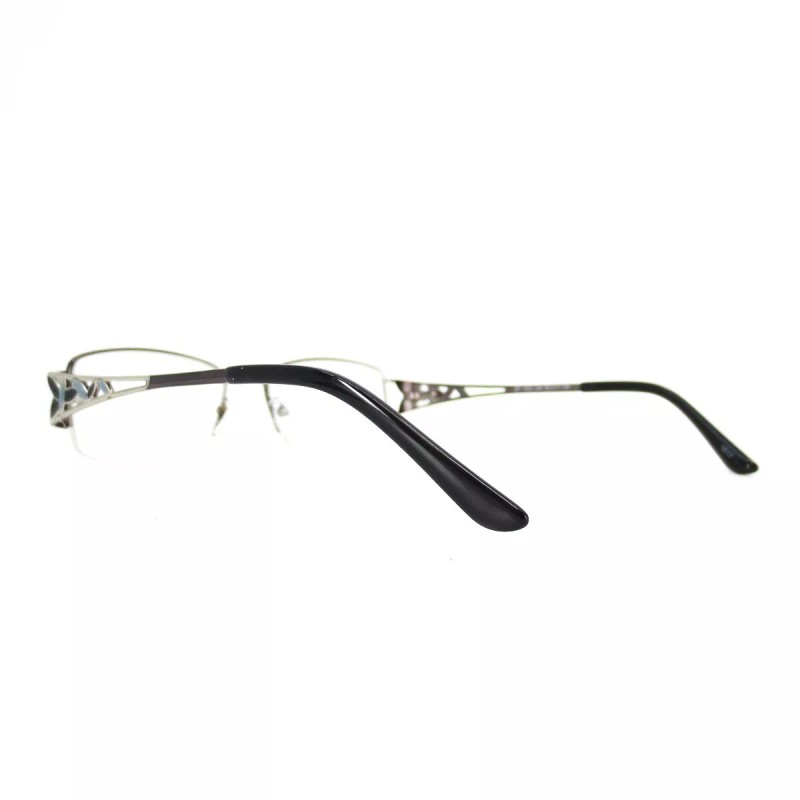 Splendor SP 7003 GM Eyeglasses Frames Grey Blue metal half