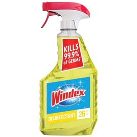 Windex Disinfectant Cleaner Multi-Surface with Glade Rainshower, Spray Bottle, 26 fl oz