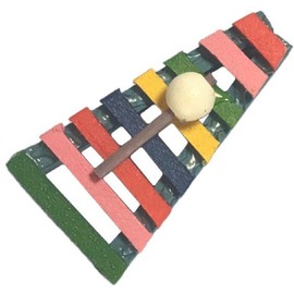Dollhouse Rainbow Xylophone Wooden Music Toy Children's Room Games Shop Accessories