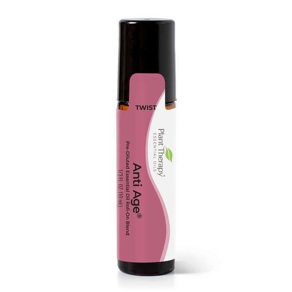Plant Therapy Anti Age Pre-Diluted Essential Oil Blend Roll-On 10 mL 100% Pure, Therapeutic Grade