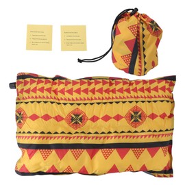 Inflatable Camping Pillow PVC Compressible Lightweight Colorful Automatic Inflatable Pillow for Travel Hiking Backpacking Yellow