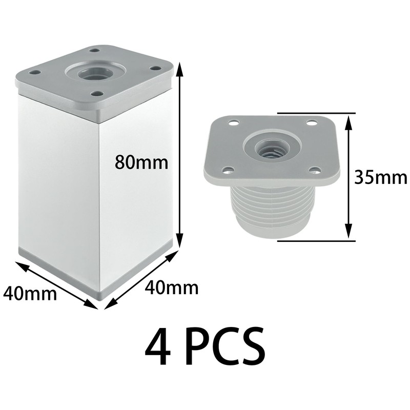 LHUIDDH 4 PCS Adjustable Furniture Legs Cabinet Legs