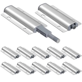 Riisoyu Pack of 12 Pressure Door Openers, Push to Open Door Opener, Magnetic Catch Pressure Door Opener with Push Open Magnet Tip On for Doors, Push Catch Opener, Pressure for Doors, Furniture,