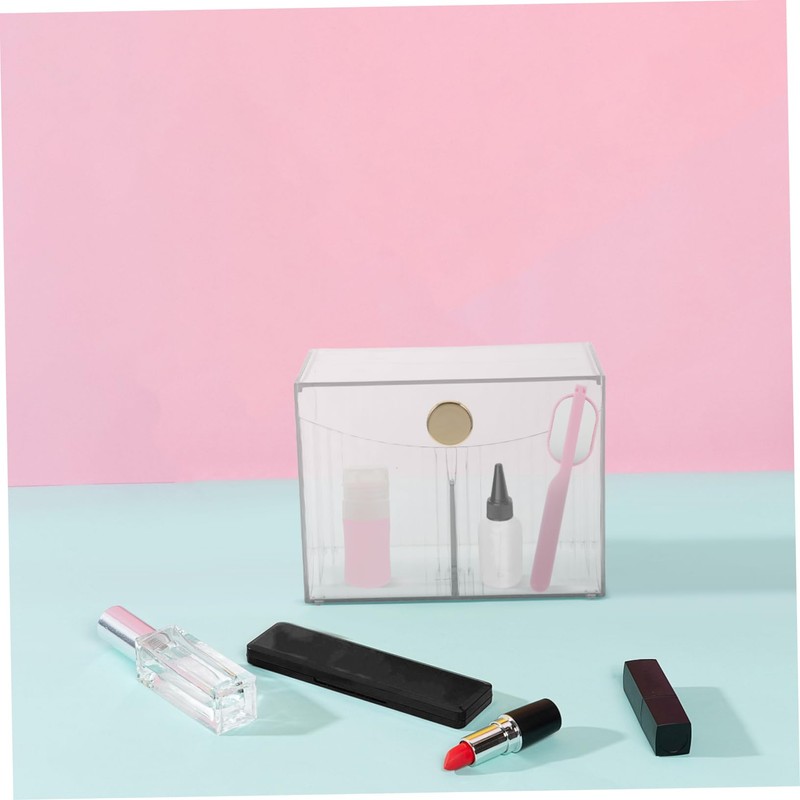 Baluue Convenient Makeup Organizer Transparent Lipstick Storage Box for Vanity