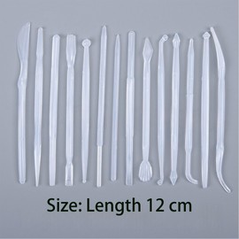 Omeblos Clay Tools, Air Dry Clay Tools, 14Pcs Polymer Clay Tools, Plastic Pottery Tools Clay, DIY Plastic Polymer Carving Set Clay Kit Pottery Modeling for Carving, Styling, Embossing