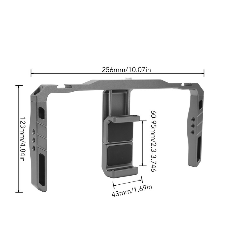 Aluminium Alloy Phone Video Cage with Dual Handles Portable Phone