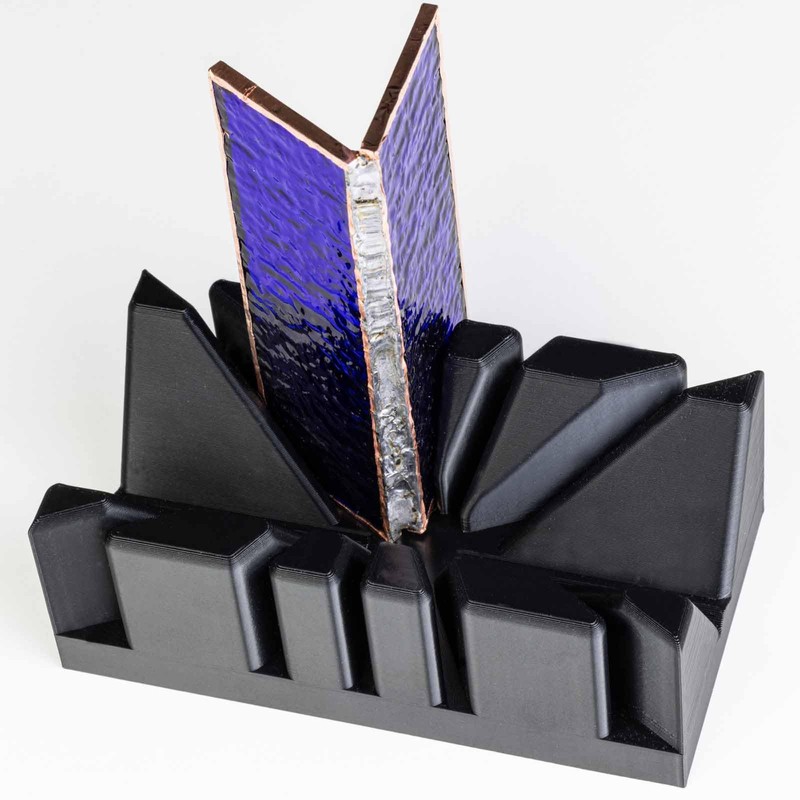 Stained Glass Multi Angle Soldering Jig Tool and Stained Glass