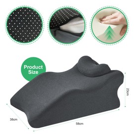 Widened Position Pillow for Couples- Dark Grey