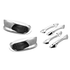 Sizver Chrome Door Handle+Door Mirror Covers For 08-12 Honda Accord