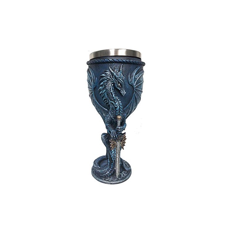 Nemesis Now Ruth Thompson Sea Blade Blue Water Dragon Goblet