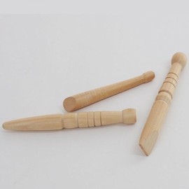 3-Piece Wooden Acupressure Stick Set: Hand and Foot Massage Wooden Gua Sha Massage Sticks / 원목 지압봉 3종세트 손 발 마사지 나무 괄사 안마봉