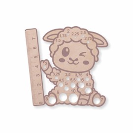 Knitting Needle Gauge, Knitting Needle Measure, Knitting, Knitting Tool, Knitting Needle Ruler, Knitting Needle Measure on Wood, Plastic Gauge 1.5mm - 10mm