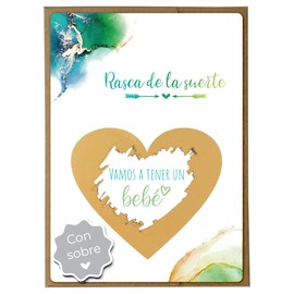 Jolicoon Tarjeta de rascar Vamos a tener un bebé con sobre - Anunciar embarazo bebé