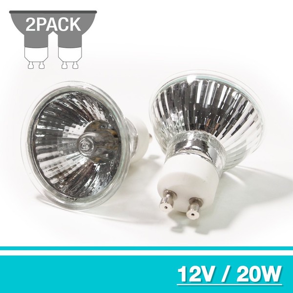 ETOPLIGHTING GU10-12V-20W-2P GU10 Halogen 12-Volt 20-watt Light Bulb, 2-Pack